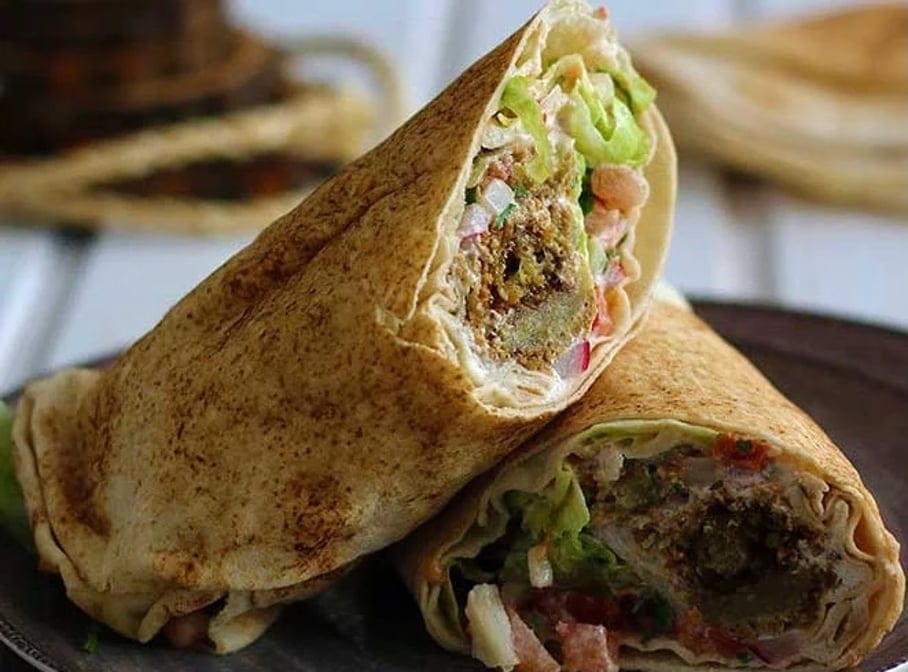 Falafel Vegetarian Wrap.
